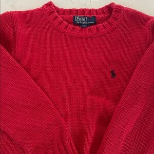 Polo by Ralph Lauren Classic Red Crewneck Sweater